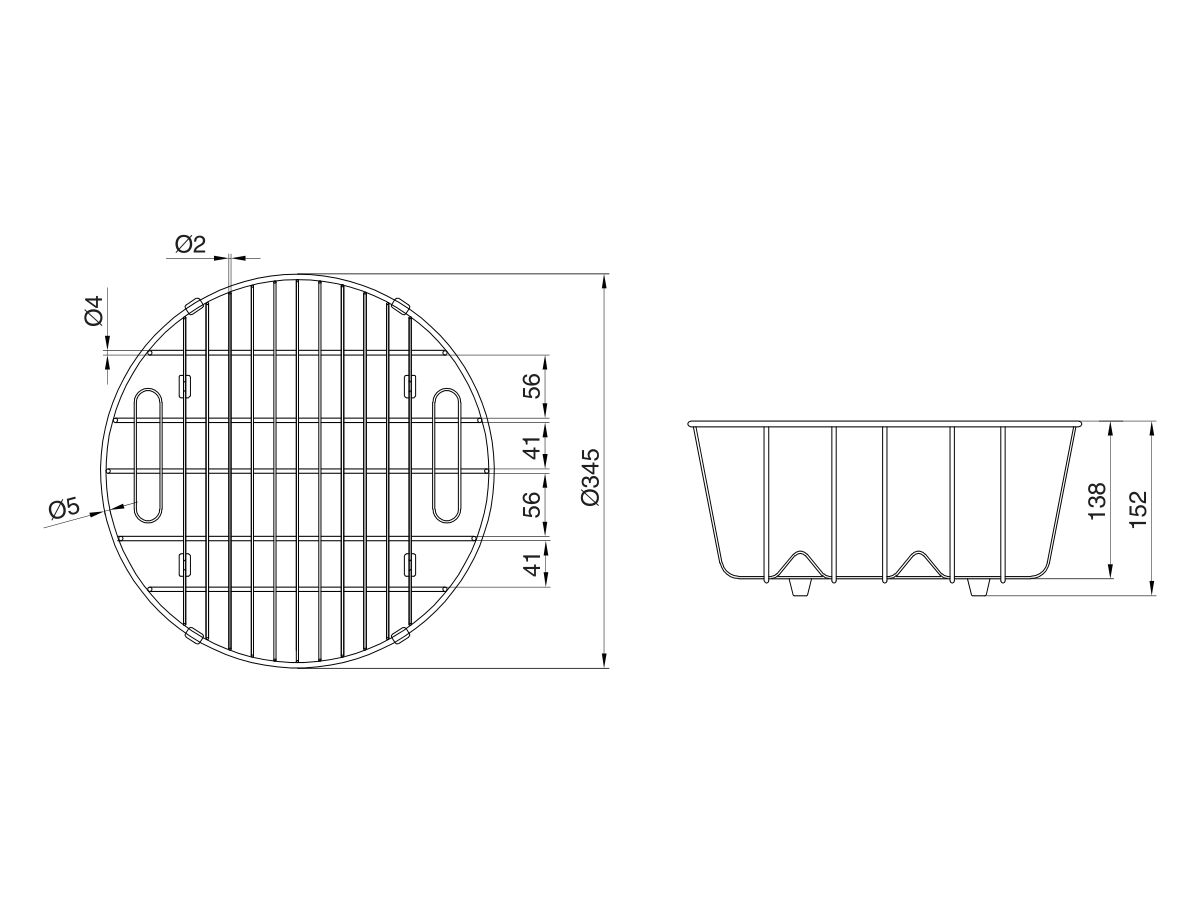 Posh Solus Round Sink Wire Basket Stainless Steel from Reece