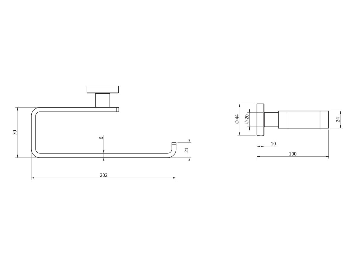 Milli Axon MK2 Guest Towel Holder Matte Black from Reece