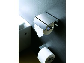 Milli Glance Toilet Roll Holder with Cover Chrome