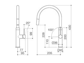 Liano II Pull Out Sink Mixer Matte Black (5 Star)