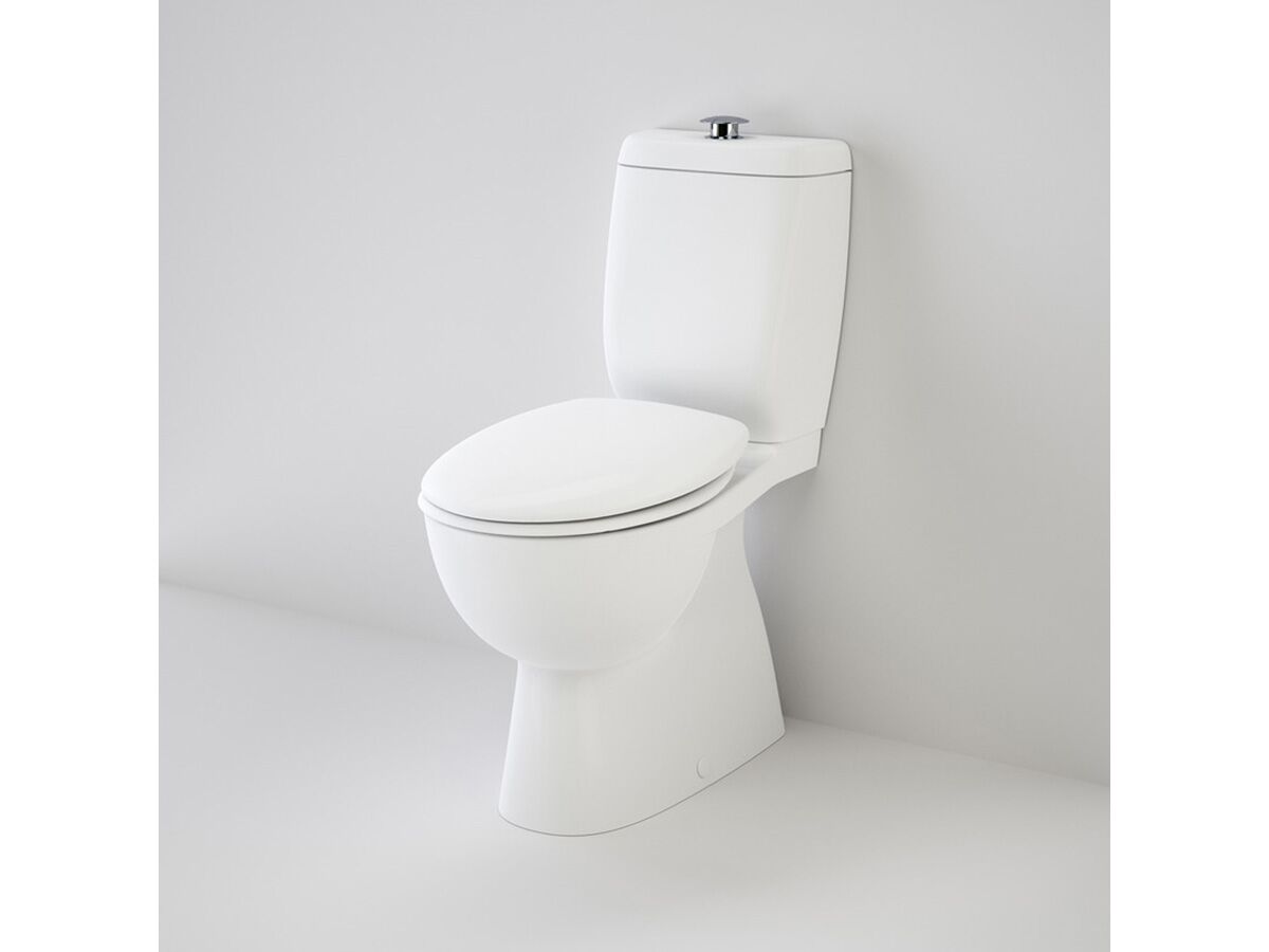 Caravelle Support Toilet Suite with Double Flap White Seat White (4 Star)