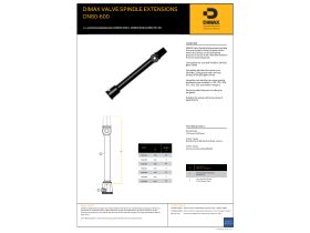 Specification Sheet - DIMAX Valve Spindle Extension 150-600mm