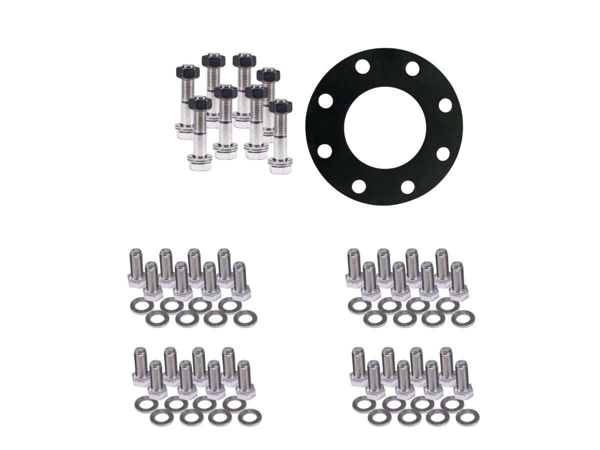 EPDM Gasket & 316 Stainless Steel Bolt Kit with Molybond Nuts For Zurn Backflow DCV/RPZ Assembly with Dimax Y-Strainer and Lugged Butterfly Valves Table E