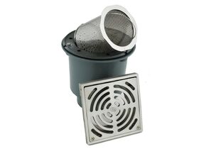 Bucket Floor Stainless Steel Trap Square Grate Combo 200mm