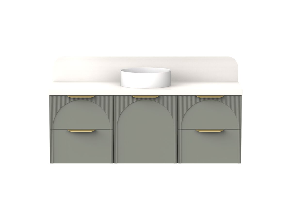 ADP Archie by Alisa & Lysandra Door/Drawer Wall Hung Vanity Unit Centre Bowl 1350 Caesarstone