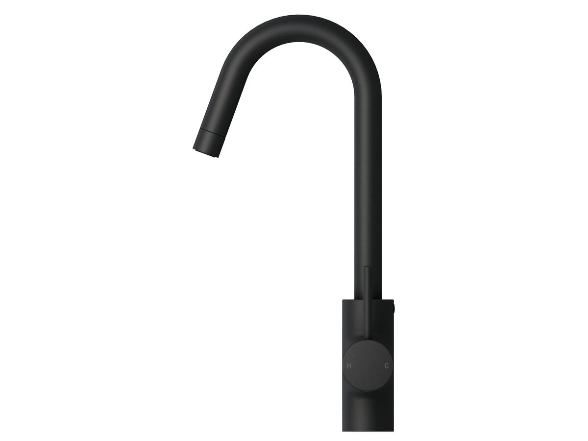 Mizu Drift MK2 Gooseneck Sink Mixer Tap Matte Black (4 Star) from Reece