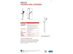 Technical Guide - Nikles Techno 120 Rail Shower 90 (3 Star)