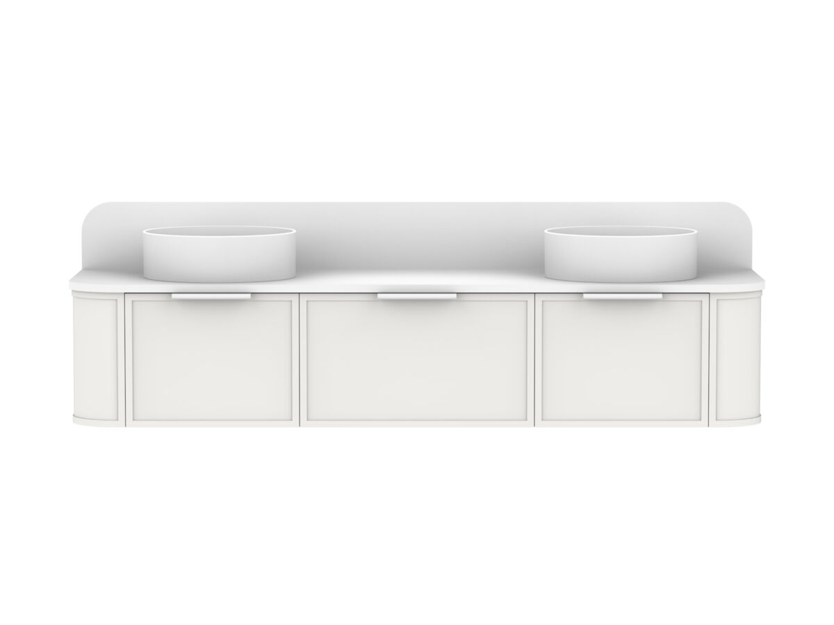 ADP Flo by Alisa & Lysandra All Drawer Vanity Unit Double Bowl 1800 Cherry Pie Top 3 Drawers (No Basin)