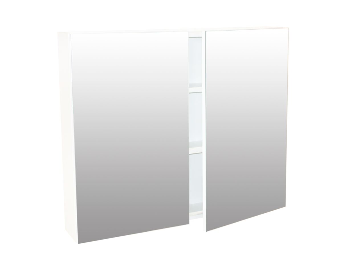 Posh Bristol T-Series 900mm Mirror Cabinet 2 Door White from Reece