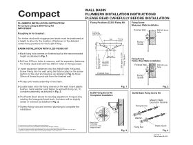 Installation Instructions - Caroma Compact Wall Basin Overflow 1 Taphole White