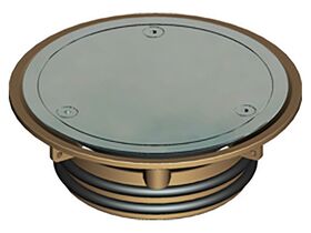 Vinyl Floor Waste Round Solid DWV Complete Brass 100mm