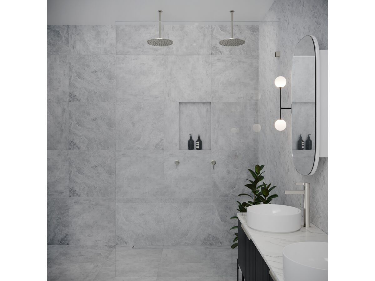 Mizu Stream Shower Mixer Tap Brushed Nickel from Reece