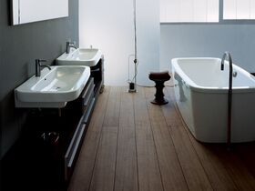 Palomba Wall Basin with Fix 1000mm x 500mm 1 Tap Hole White