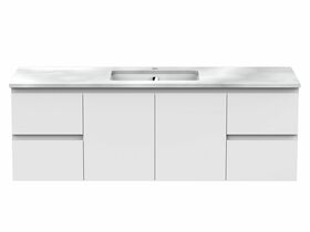 ADP Essence MKII Vanity Single Bowl Wall Hung 2 Doors 4 Draws (No Basin) 1500