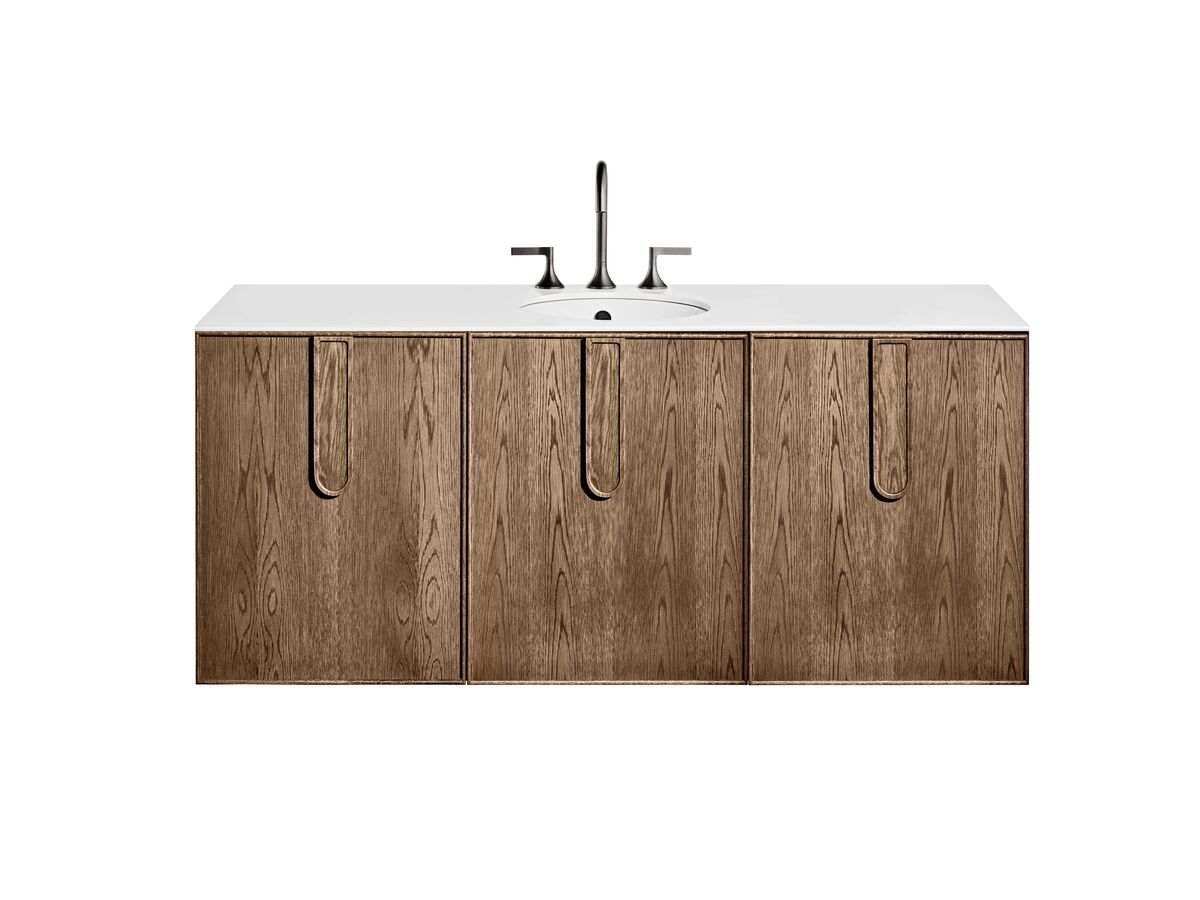 ISSY Adorn Undermount Wall Hung Vanity Unit with Three Doors & Internal Shelf with Petite Handle 172