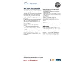 Warranty - Cillit Filters