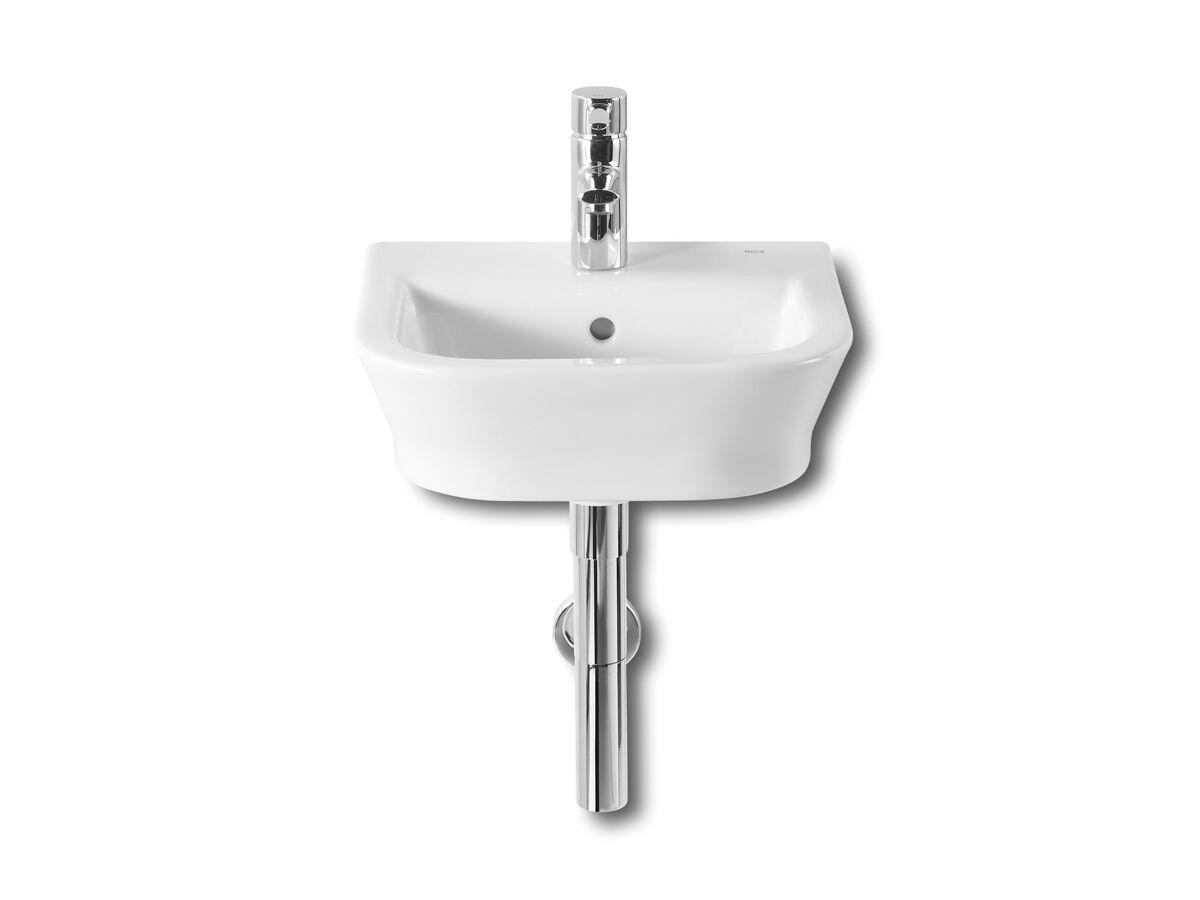 Roca The Gap Wall Basin 1 Taphole with Fixing Bolts 400 x 320mm White