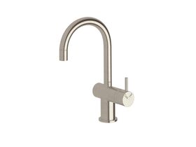 Scala Mini Basin / Sink Mixer Tap Small Curved Right Hand LUX PVD Brushed Oyster Nickel (5 Star)