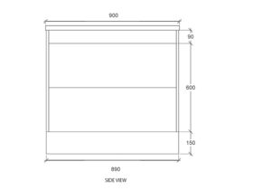 Acqua Kick Single Bowl Vanity Unit 900mm Blackbutt Timber Top
