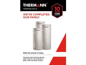 Brochure - Thermann Twin Element Electric Water Heaters