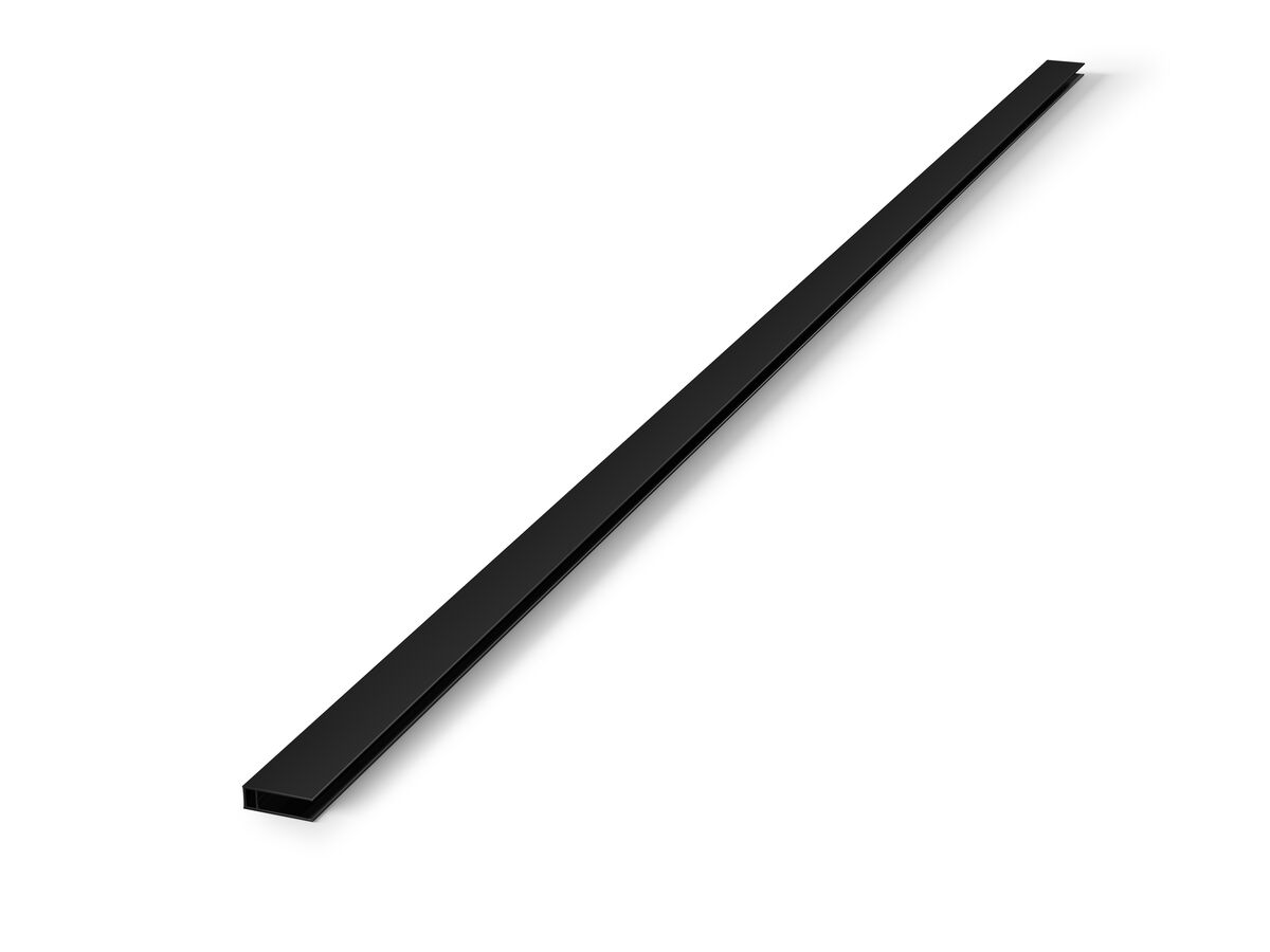Kado Lux Frameless Shower Screen Wall Channel Matte Black