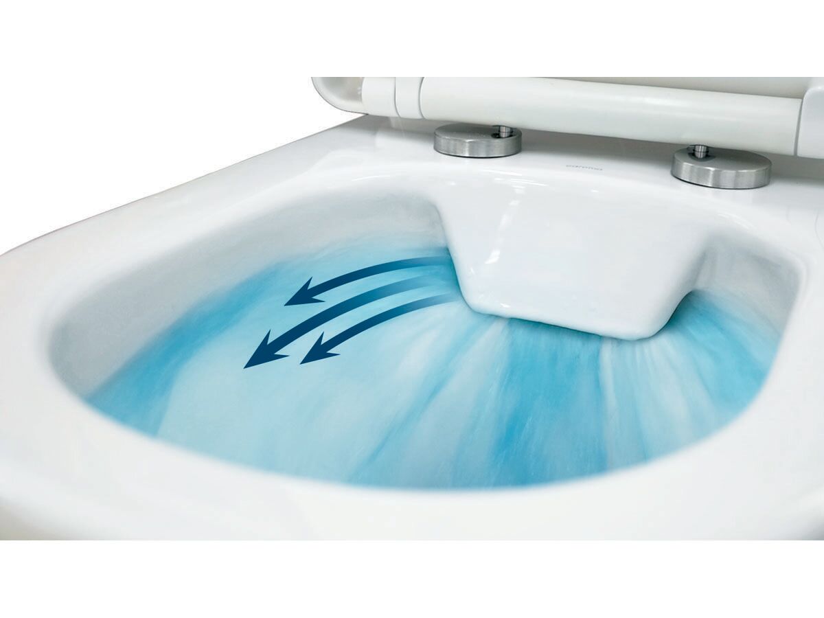 Caroma Forma Pan with Invisi Cistern Soft Close Quick Release Seat White