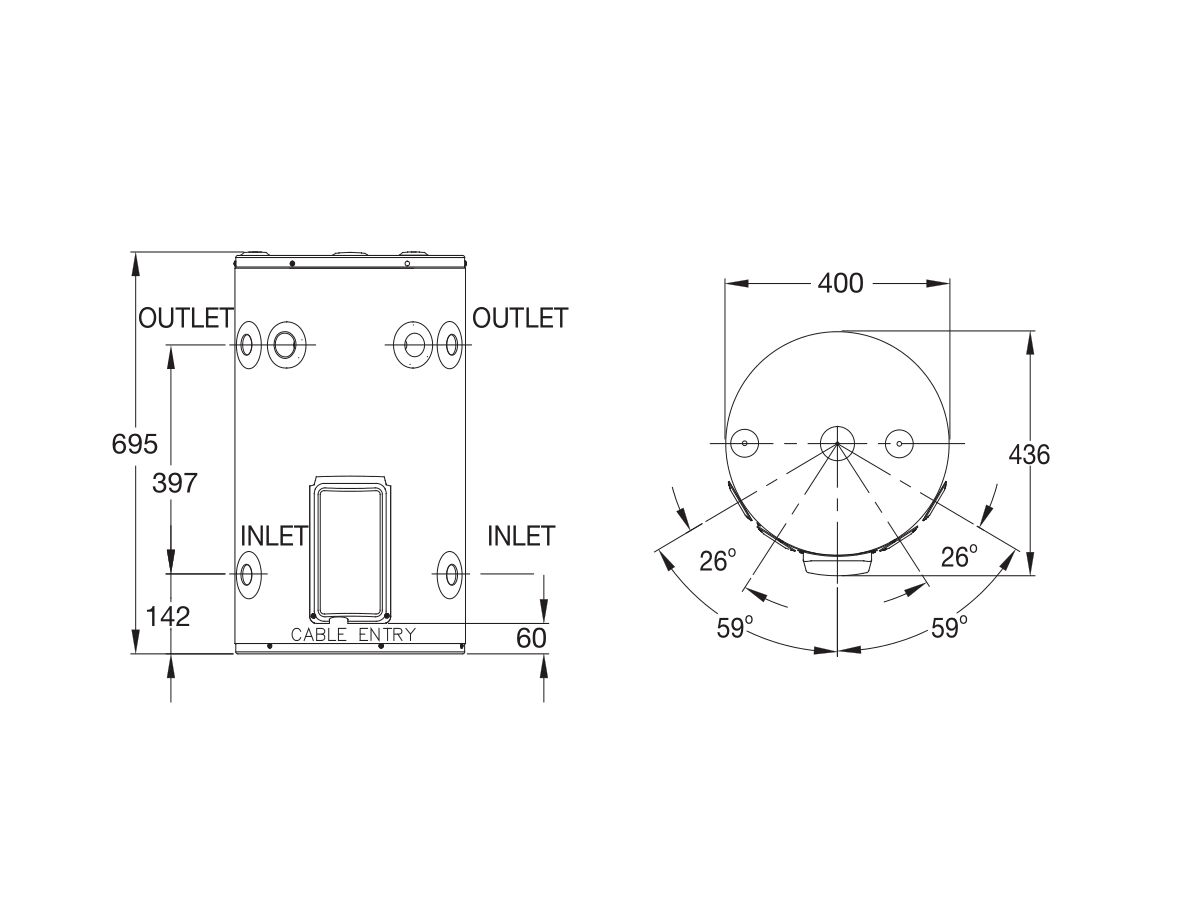 Rheem 50L 3.6kW Single Element Electric Hot Water System from Reece