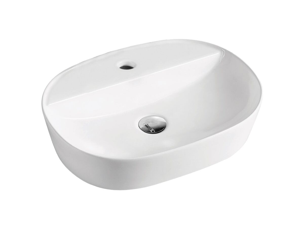 Chica Above Counter Basin 500 x 380 x 120mm 1 Taphole Gloss White