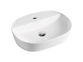 Chica Above Counter Basin 500 x 380 x 120mm 1 Taphole Gloss White
