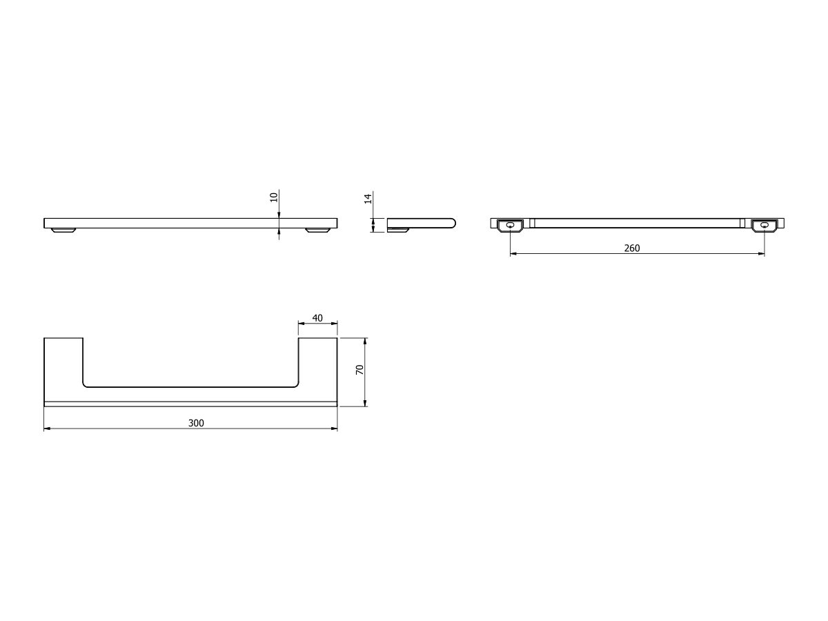 Milli Meld Edit Single Towel Rail 300mm Chrome from Reece
