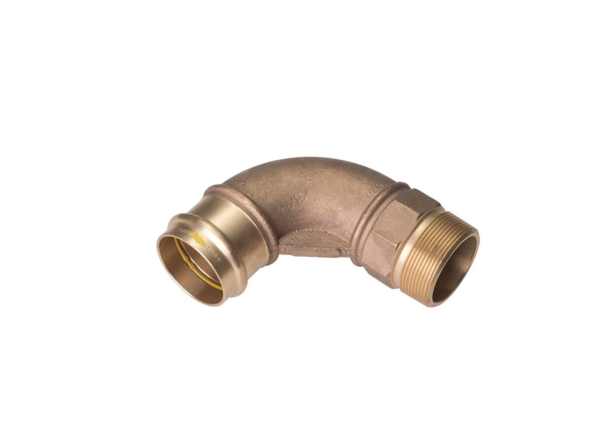 NZ B-Press Gas Threaded Elbow Male