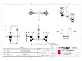 Enware CS Adjustable Basin Set Vandal Proof 1/4 Turn with Spout (3 Star)