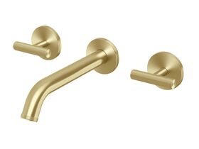 Hero - Milli Etch Wall Basin / Bath Tap Set 180mm Brushed Gold (6 Star)