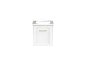 Kado Lux Petite Vanity Unit Wall Hung 400 Centre Bowl (Basin Included)