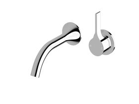 Milli Oria Wall Basin Mixer Outlet System 165mm Chrome (5 Star)