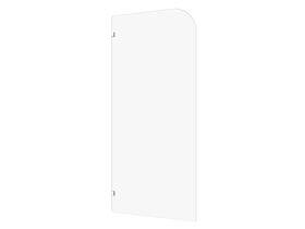 Hero - Kado Lux Frameless Curved Panel with Wall Clips Clear Glass 1000mm Chrome