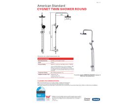 Technical Guide - American Standard Cygnet Twin Shower Round 1 Function Chrome (3 Star)
