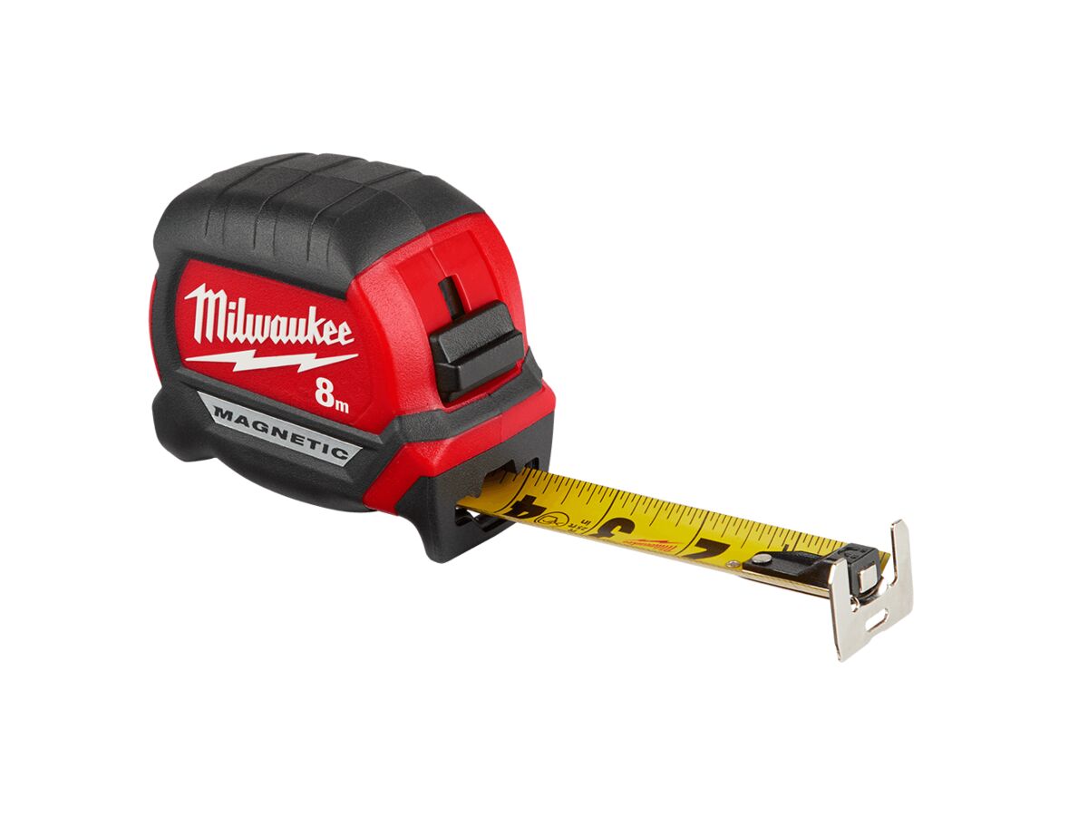 Milwaukee Compact Tape Measure 8mtr from Reece