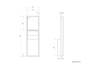 Classic Paper Towel & Waste Semi Recessed B3942