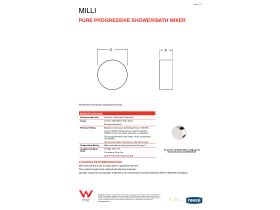 Technical Guide - Milli Pure Progressive Shower / Bath Mixer Rose Gold