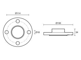 CTS Flange Adaptor Table E 50mm