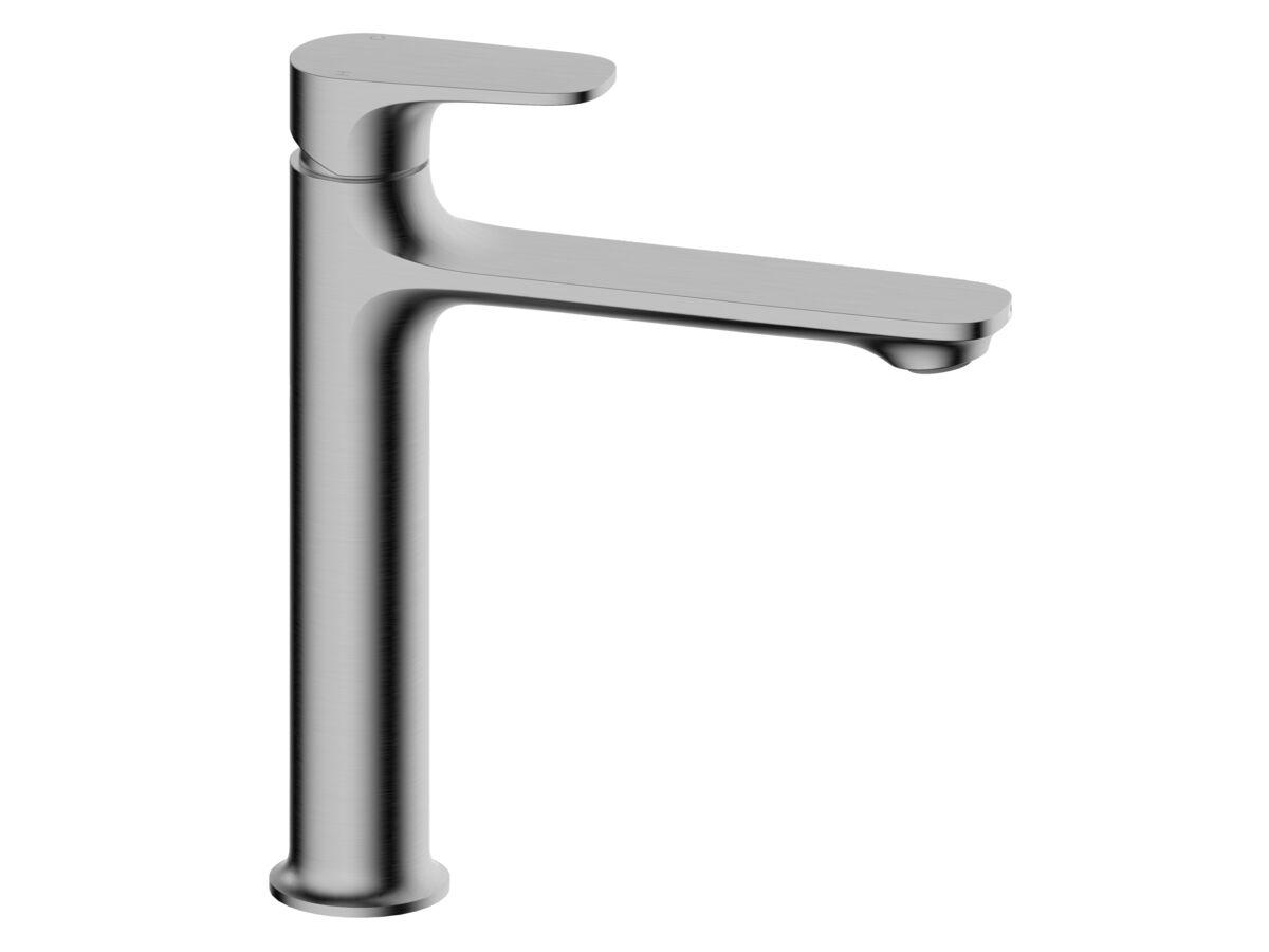 Mizu Silk Medium Height Basin Mixer Tap Brushed Gunmetal (6 Star) Lead Free