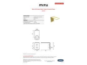 Specification Sheet - Mizu Drift Soap Bottle Holder Brushed Brass