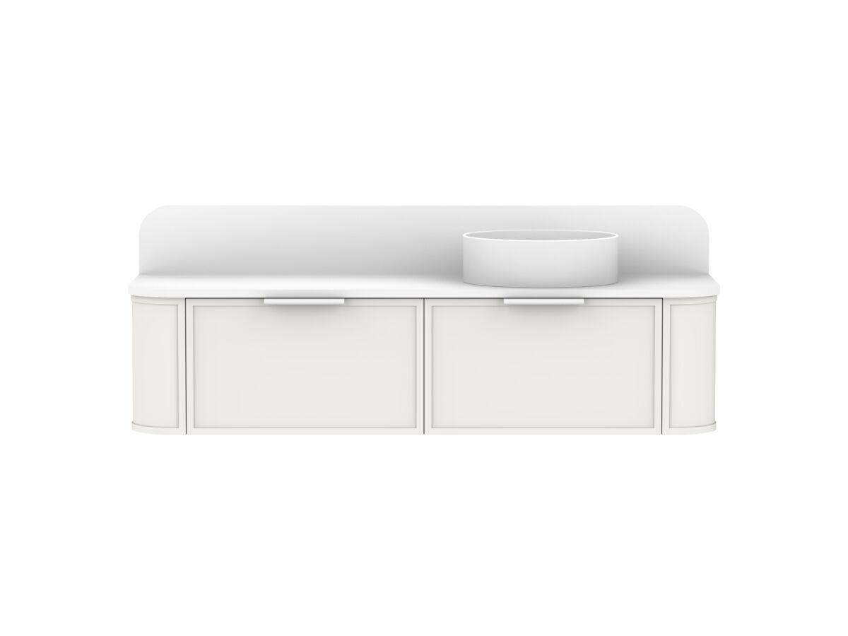 ADP Flo by Alisa & Lysandra All Drawer Vanity Unit Right Bowl 1500 Cherry Pie Top 2 Drawers (No Basin)