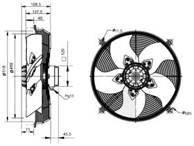 SolerPalau Fan 500mm 1Ph HRB/4-500/30BPN
