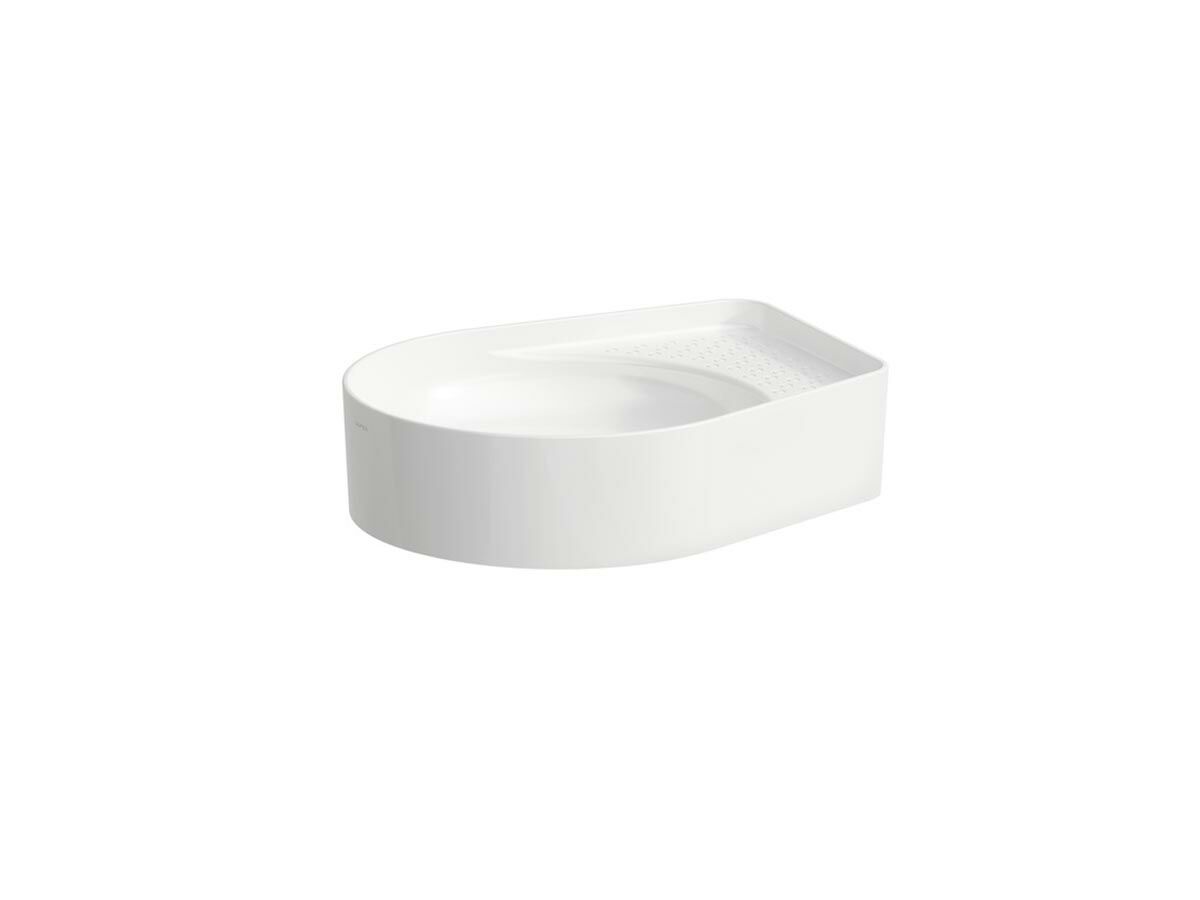 LAUFEN Val Round Counter Basin with Overflow No Taphole 500mm White