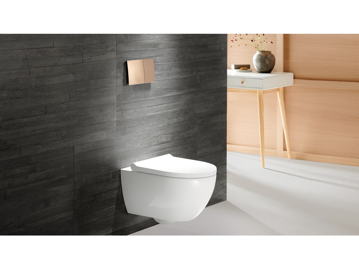 Geberit Sigma70 Dual Flush Button Brass Easy Clean Coating from Reece