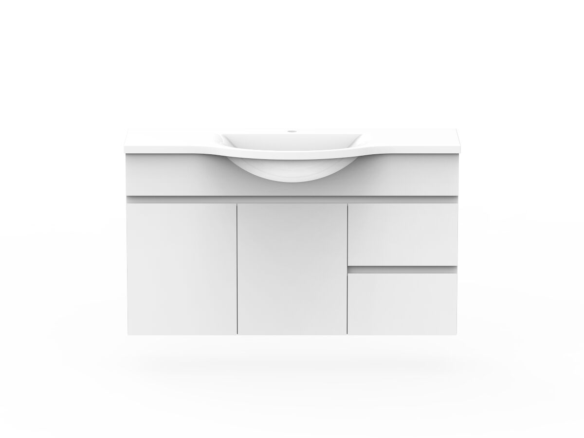 Posh Domaine Plus 1200mm Wall Hung Vanity Unit SemiRecessed Centre