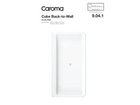 Caroma Cube Back To Wall Freestanding Bath 1800 White