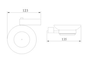 Mizu Bloc Soap Dish Chrome
